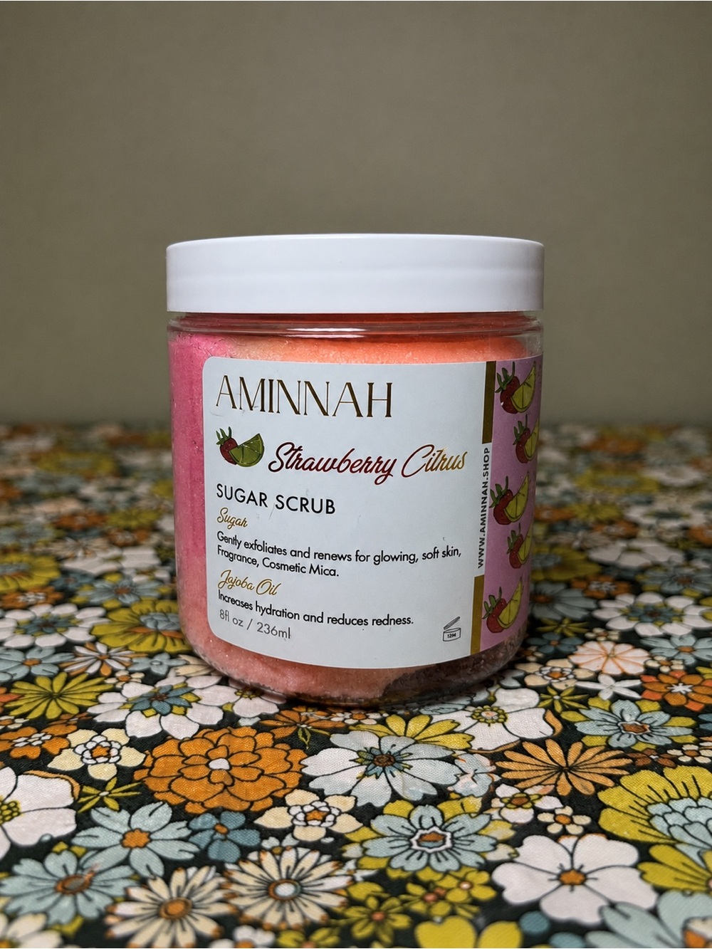 Aminnah Strawberry Citrus Sugar Scrub